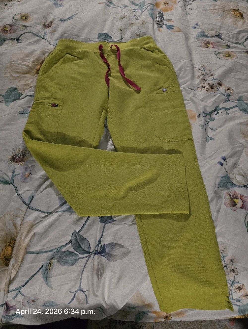 Womena FIGS limeade Yola Sxrub Pants